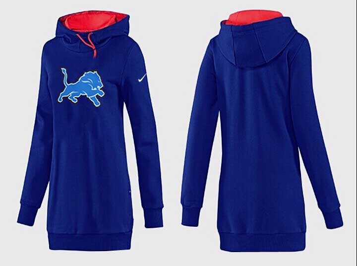 Nike Detroit Lions Womens All Time Performance Blue Hoodie