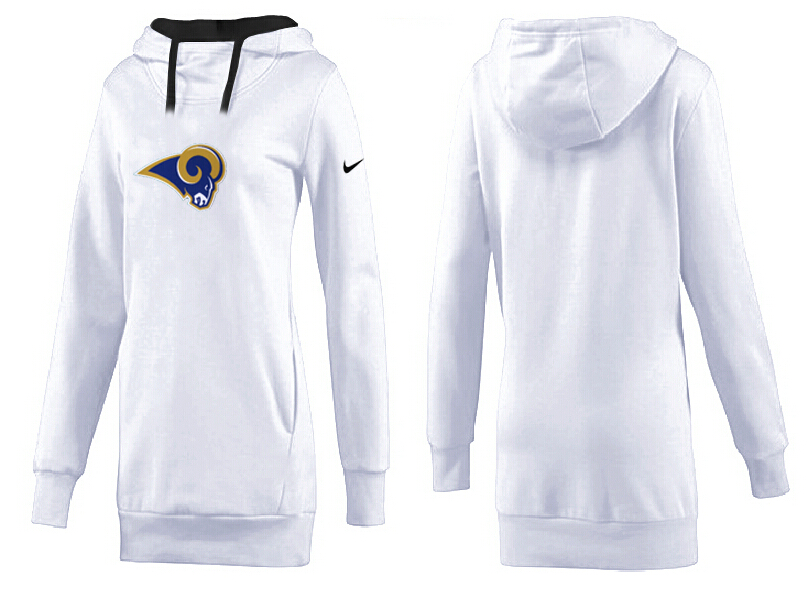 Nike St. Louis Rams Womens All Time Performance White Color Hoodie