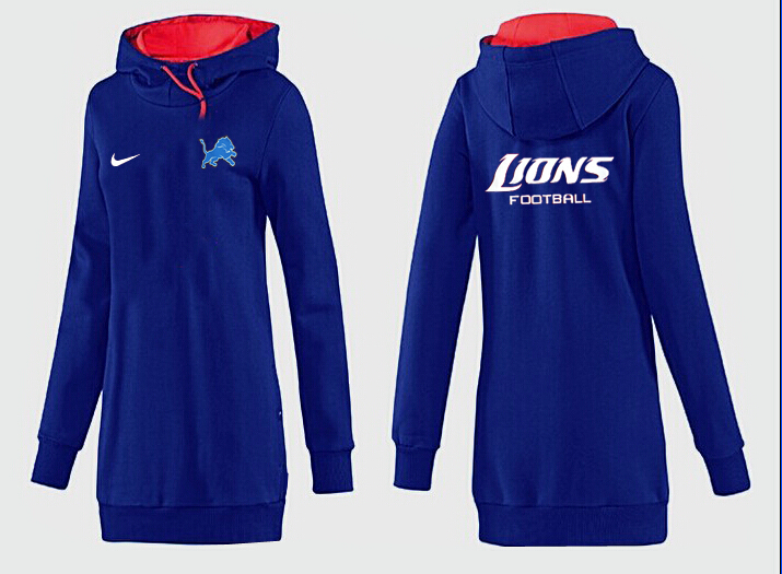 Detroit Lions Nike Womens All Time Performance Hoodie-Blue Color
