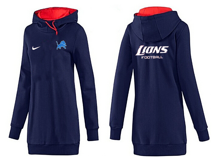 Detroit Lions Nike Womens All Time Performance Hoodie-D.Blue