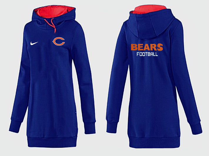 Chicago Bears Nike Womens All Time Performance Hoodie--Blue Color