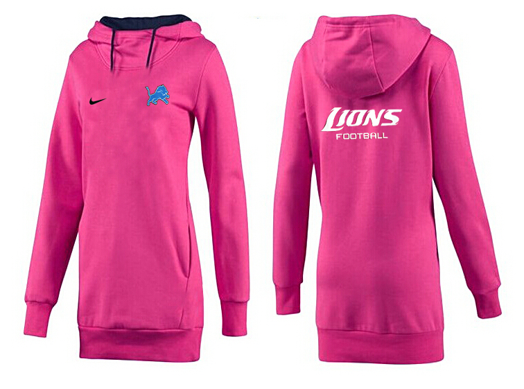 Detroit Lions Nike Womens All Time Performance Hoodie-Peach