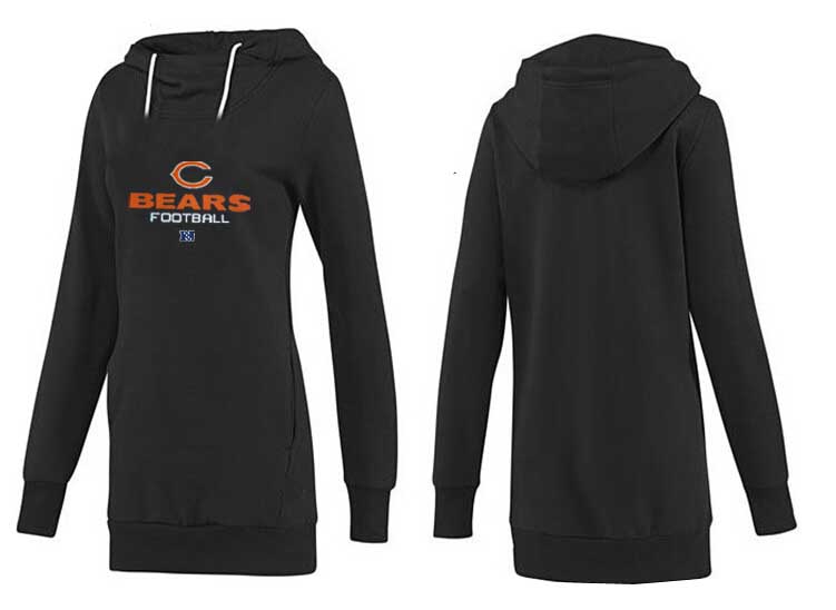 Nike Chicago Bears Womens All Time Performance Hoodie-Black Color
