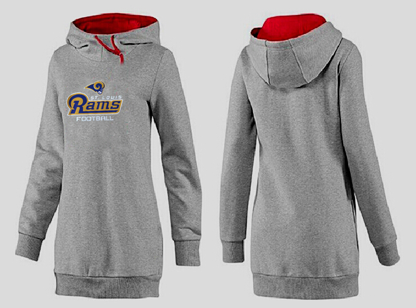 St. Louis Rams Nike Womens All Time Performance Hoodie-Grey