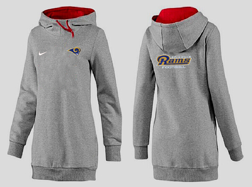 St. Louis Rams Nike Womens All Time Performance Hoodie Grey Color