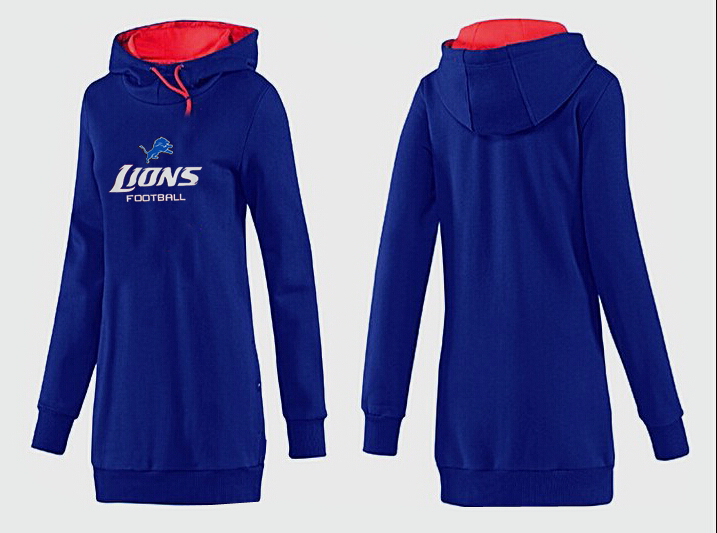 Detroit Lions Nike Womens All Time Performance Hoodie-Blue