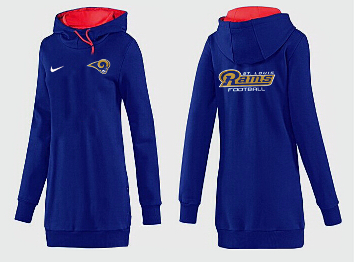 St. Louis Rams Nike Womens All Time Performance Hoodie-Blue