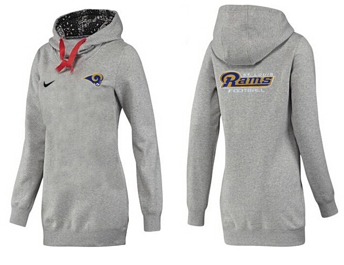 Nike St. Louis Rams Womens All Time Performance Hoodie Grey Color