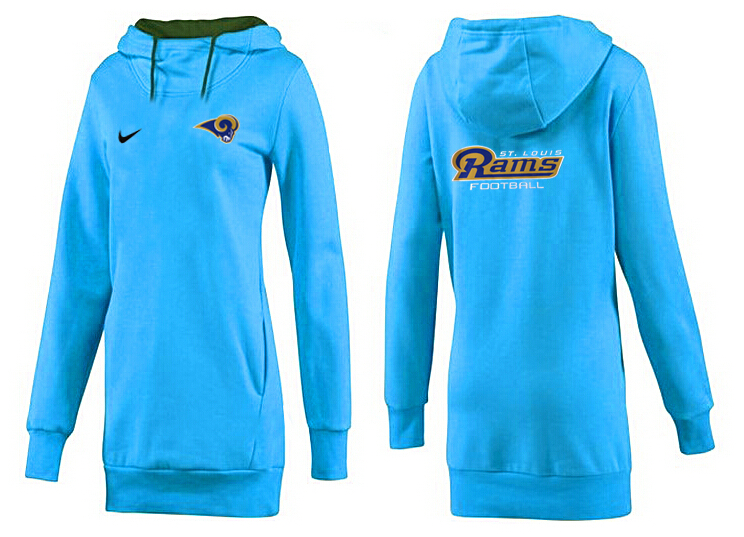 St. Louis Rams Nike Womens All Time Performance Hoodie-L.Blue