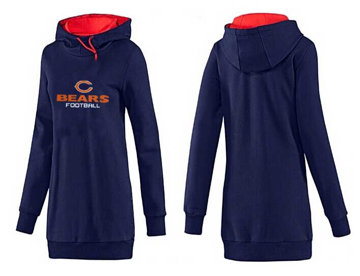 Nike Chicago Bears Womens All Time Performance Hoodie-D.Blue
