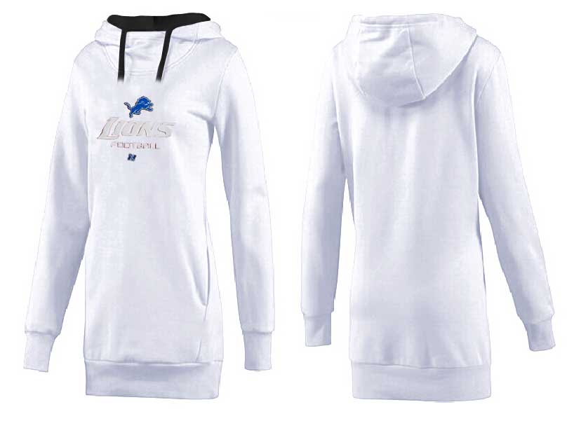 Nike Detroit Lions Womens All Time Performance White Hoodie