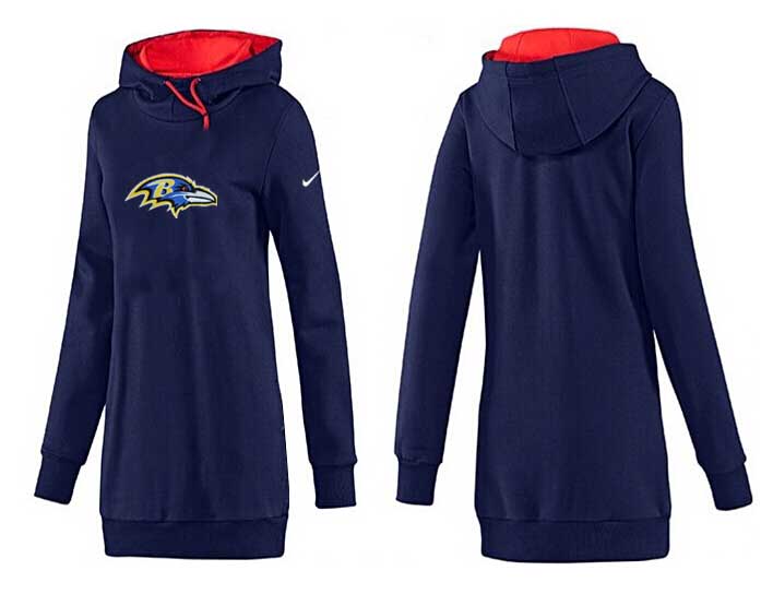 Baltimore Ravens Nike Womens All Time Performance Hoodie-D.Blue