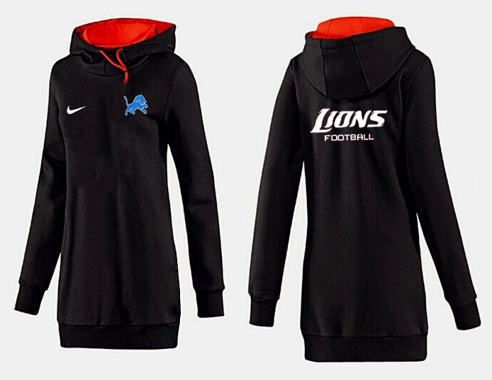 Detroit Lions Nike Womens All Time Performance Hoodie Black Color