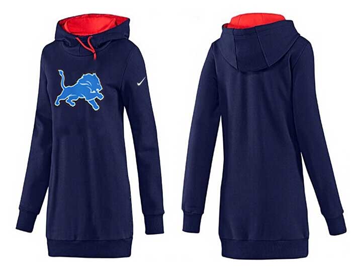 Nike Detroit Lions Womens All Time Performance D.Blue Hoodie