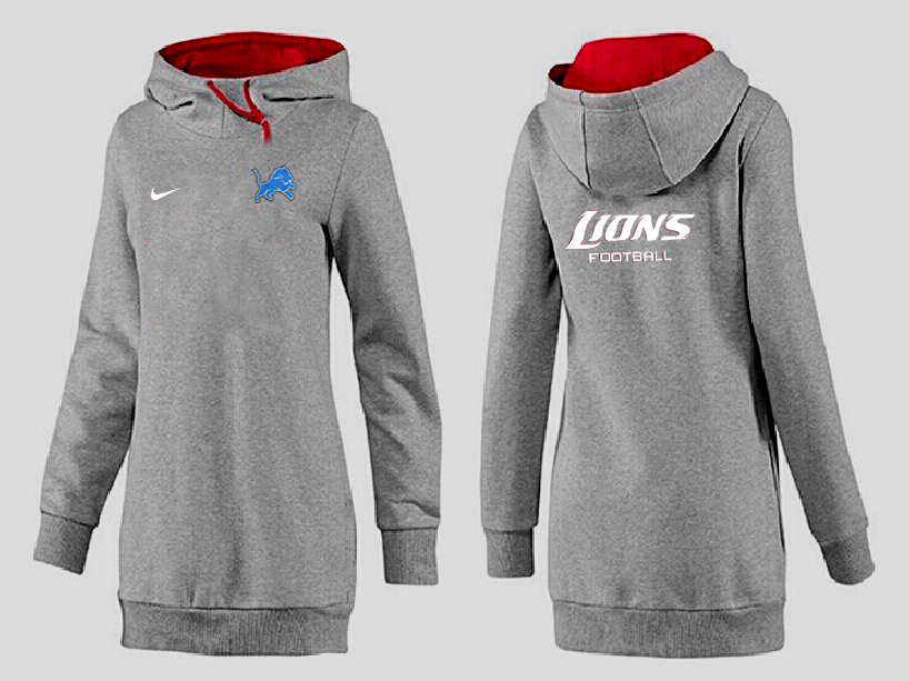 Detroit Lions Nike Womens All Time Performance Hoodie--Grey