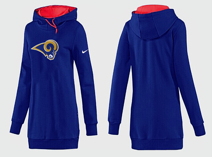 St. Louis Rams Nike Womens All Time Performance Hoodie Blue Color