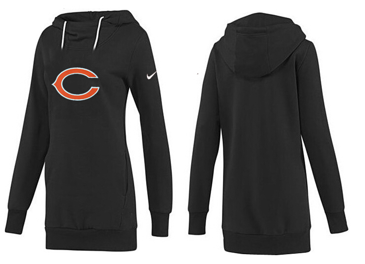 Chicago Bears Nike Womens All Time Performance Hoodie-Black Color