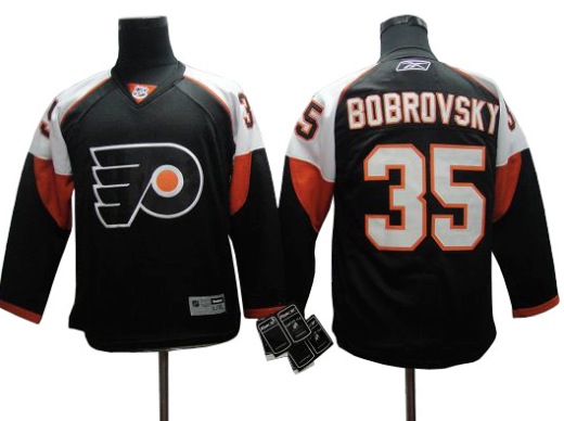 NHL Philadelphia Flyers #35 Bobrdvskt Black Jersey Youth