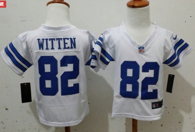 NFL Dallas Cowboys #82 Witten White Youth Jersey 2-5Y