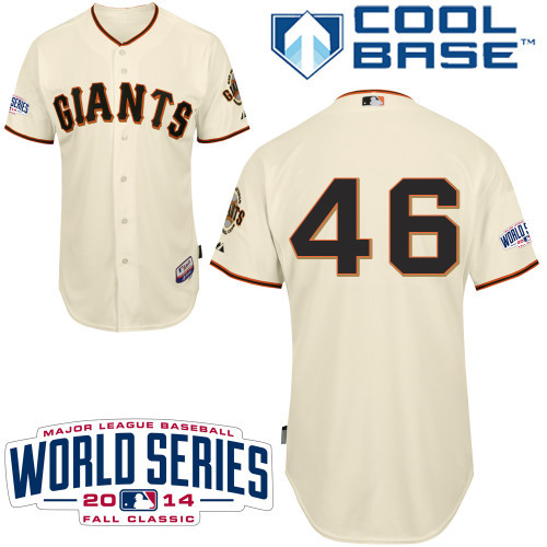 MLB San Francisco Giants #46 Casilla Cream 2014 World Series Jersey