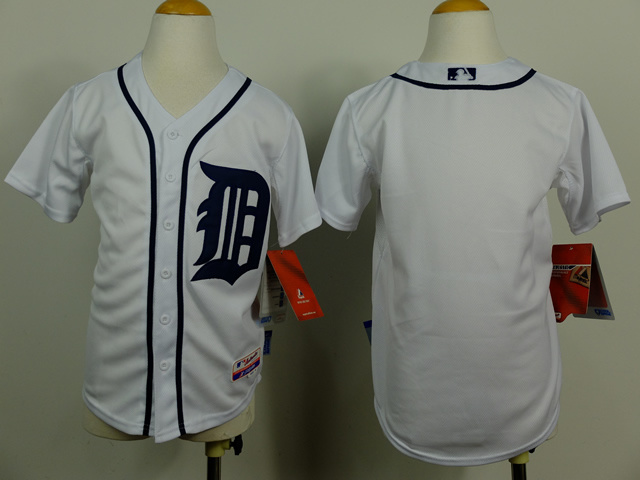 MLB Detroit Tigers Blank White Youth Jersey