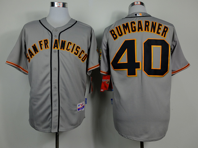 MLB San Francisco Giants #40 Madison Bumgarner Grey Jersey