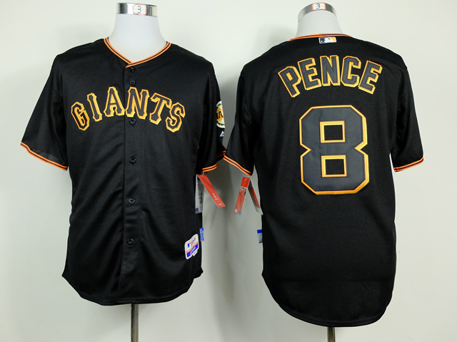 MLB  San Francisco Giants #8 Pence Black Jersey