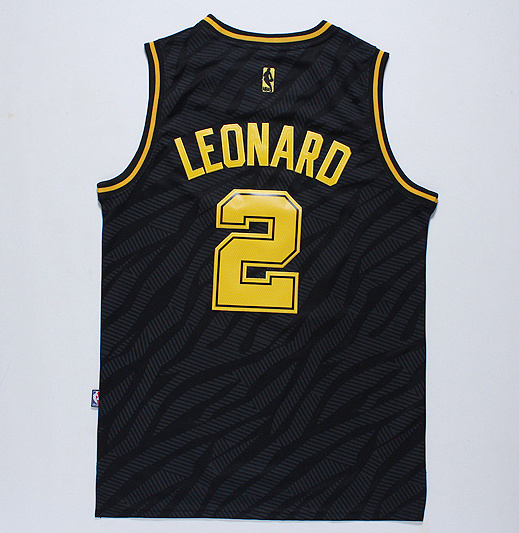 NBA San Antonio Spurs #2 Leonard Black Fashion Jersey