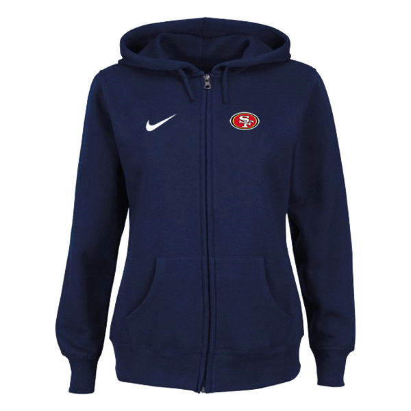 San Francisco 49ers Ladies Tailgater Full Zip Hoodie - Blue 