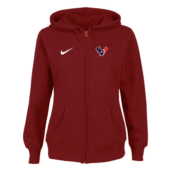 Houston Texans Ladies Tailgater Full Zip Hoodie - Red 