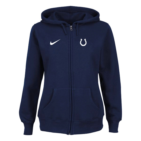 Indianapolis Colts Ladies Tailgater Full Zip Hoodie - Blue 