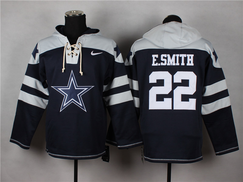 NFL Nike Dallas Cowboys #22 E.Smith Blue Hoodie