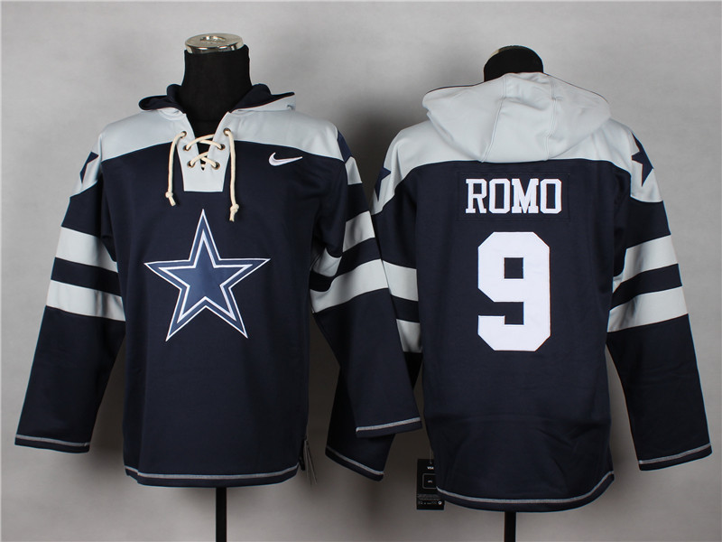 NFL Nike Dallas Cowboys #9 Romo Blue Hoodie