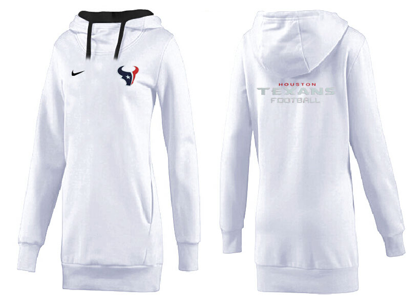 Houston Texans Nike Womens All Time Performance Hoodie-White Color