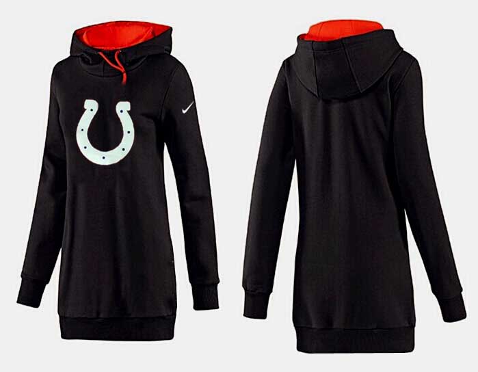 Nike Indianapolis Colts Womens All Time Performance Grey Hoodie-Black Color