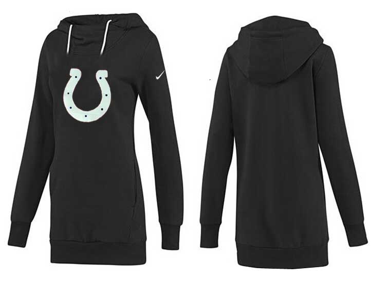 Nike Indianapolis Colts Womens All Time Performance Grey Hoodie--Black