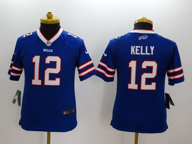Nike Buffalo Bills #12 Kelly Blue Youth Jersey