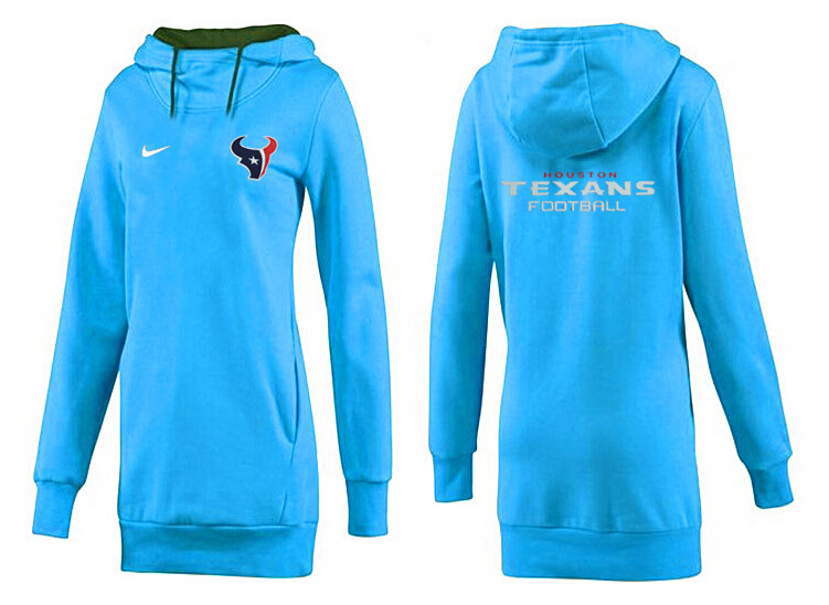Nike Houston Texans Womens All Time Performance Hoodie-L.Blue Color