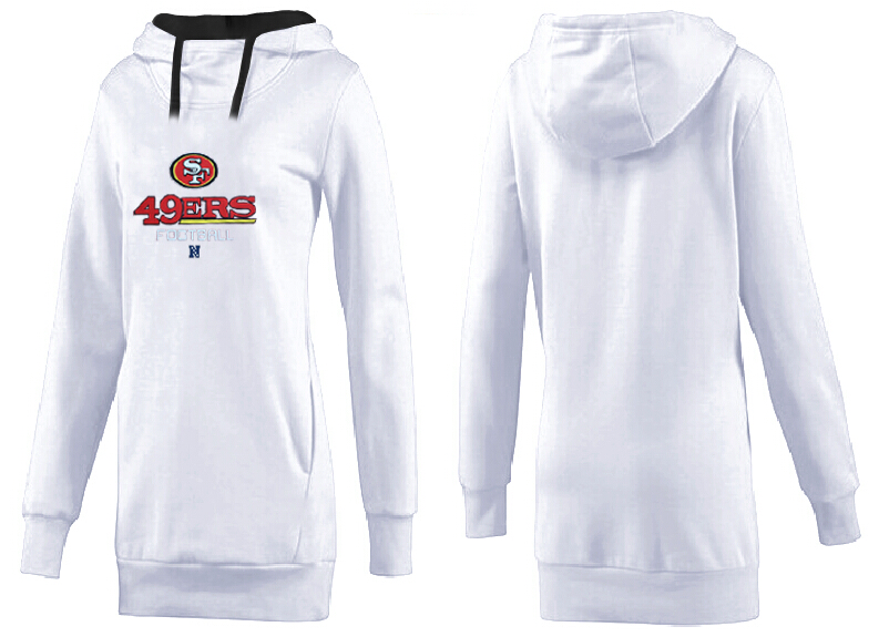 San Francisco 49ers Nike Womens All Time Performance Hoodie White Color