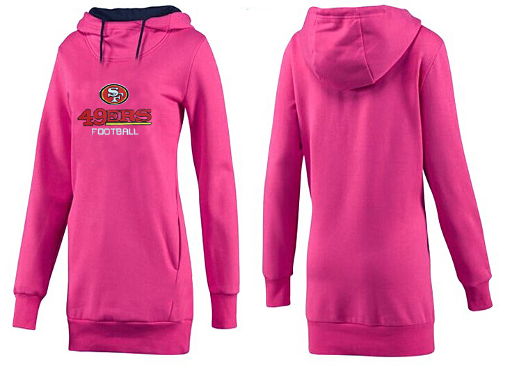 San Francisco 49ers Nike Womens All Time Performance Hoodie-Peach