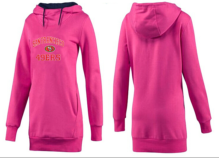 San Francisco 49ers Nike Womens All Time Performance Hoodie Peach Color