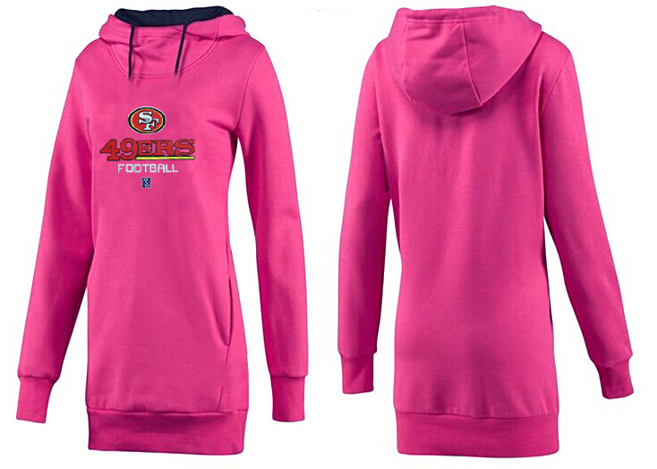 San Francisco 49ers Nike Womens All Time Performance Hoodie-Peach Color