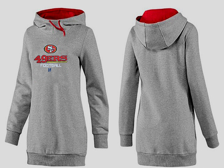 Nike San Francisco 49ers Womens All Time Performance Hoodie-Grey Color