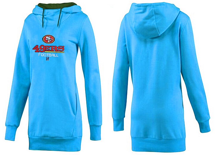 Nike San Francisco 49ers Womens All Time Performance Hoodie-Light Blue