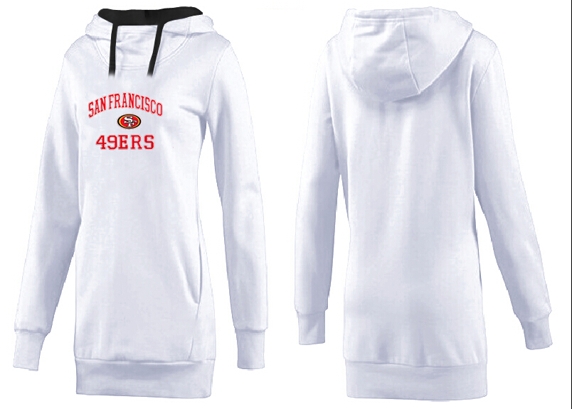 San Francisco 49ers Nike Womens All Time Performance Hoodie-White Color