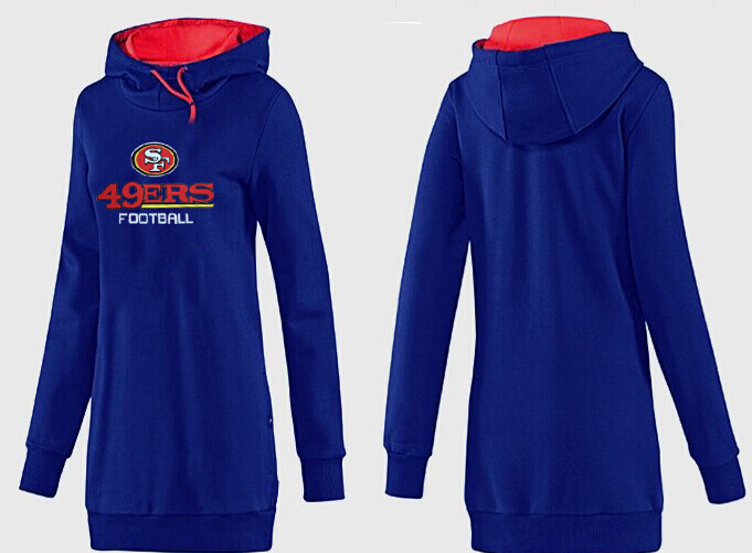 San Francisco 49ers Nike Womens All Time Performance Hoodie Blue Color