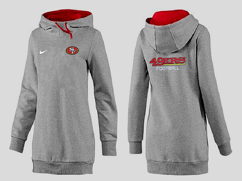 San Francisco 49ers Nike Womens All Time Performance Hoodie Grey Color