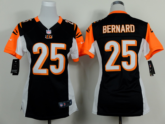Nike NFL Cincinnate Bengals #25 Bernard Black Women  Jersey