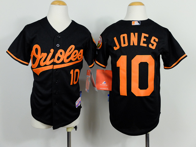 MLB Baltimore orioles #10 Jones Youth Black Jersey