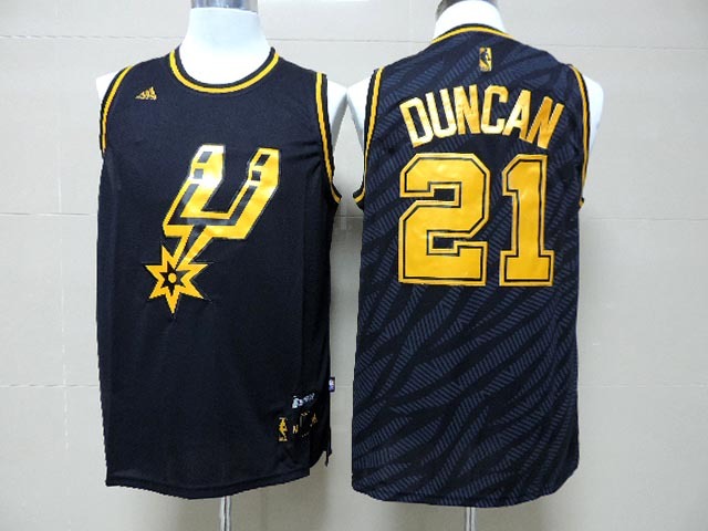 NBA San Antonio Spurs #21 Duncan Black Fashion Jersey